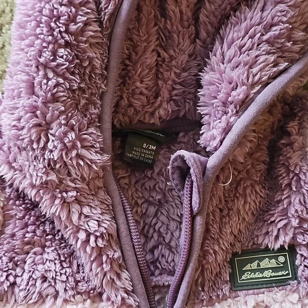 Eddie Bauer Fleece Onesie Lavender 0 3 Months